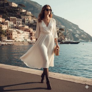 Cruise-Inspired Looks: Sheer Tights & Strappy Sandals